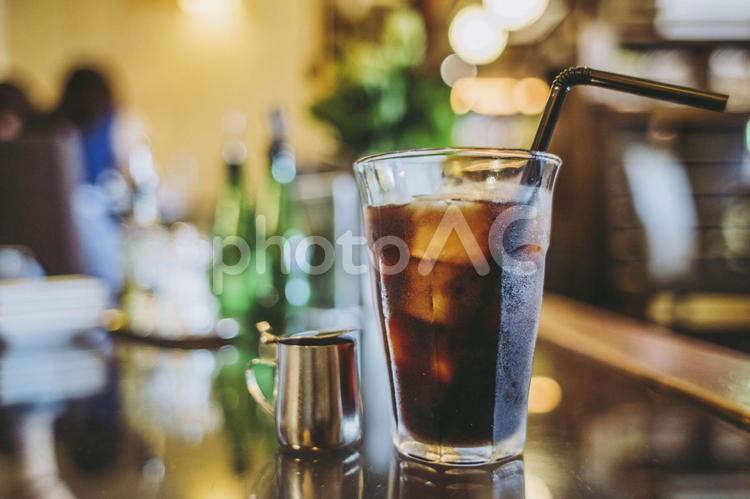 アイスコーヒー アイスコーヒー,アイス,コピースペースの写真素材