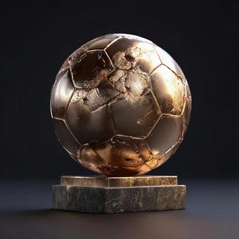 重厚な輝きを放つサッカーの栄光 重厚な輝きを放つサッカーの栄光の写真