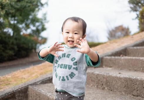 笑う子ども 子ども,キッズ,外の写真素材