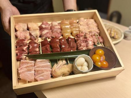 焼き鳥の追加盛り合わせ 焼き鳥の追加,盛り合わせ,せせりの写真素材