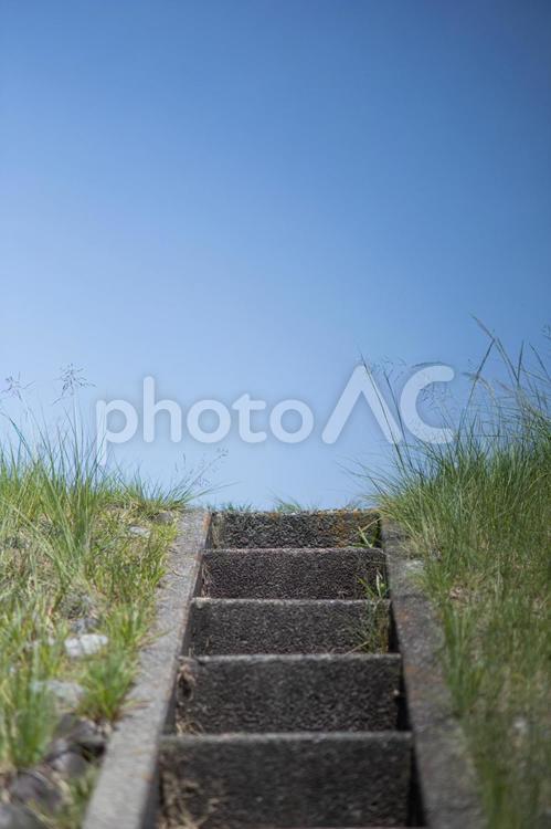 土手の階段 土手,階段,石階段の写真素材