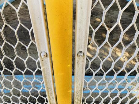 砂場の白いフェンス 砂場,白い,フェンスの写真素材