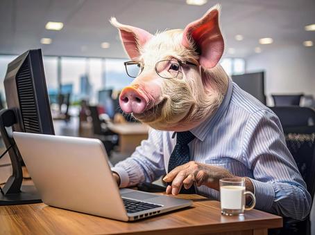 パソコン作業の写真