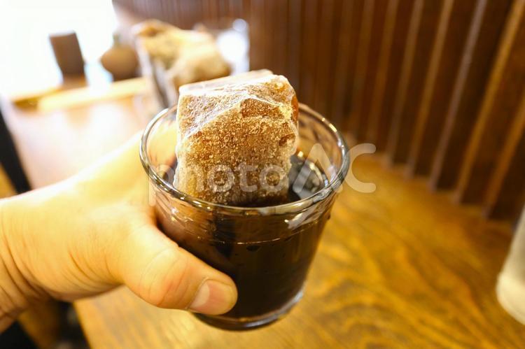 氷のでかいアイスコーヒー アイスコーヒー,コーヒー,氷の写真素材