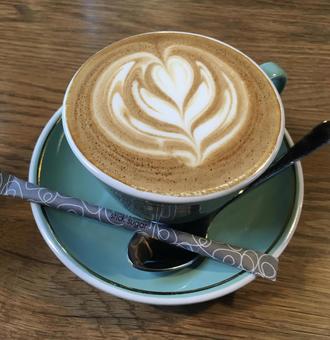 フラットホワイト フラットホワイト コーヒー,フラットホワイト,カプチーノの写真素材