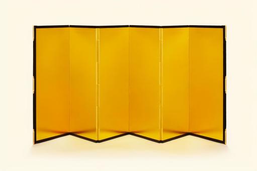 金屛風2 金屛風2 金屛風,金色,和紙の写真素材