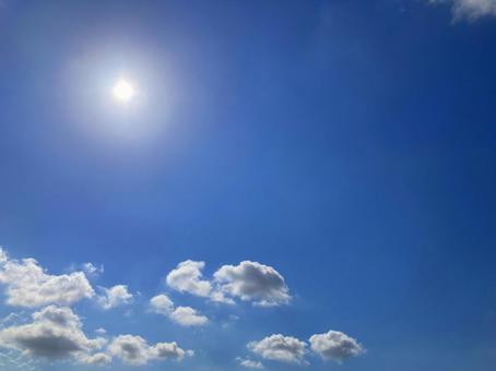 夏空 夏空 夏空,雲,白の写真素材