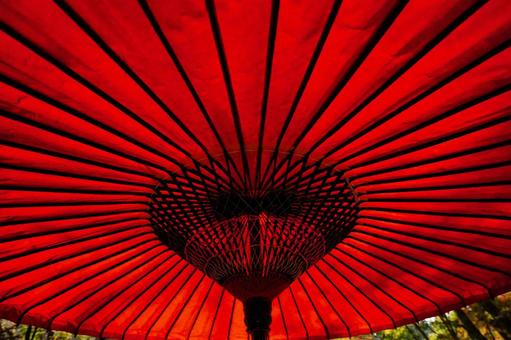 福岡 秋月 和傘の骨組 和傘,日傘,傘の写真素材