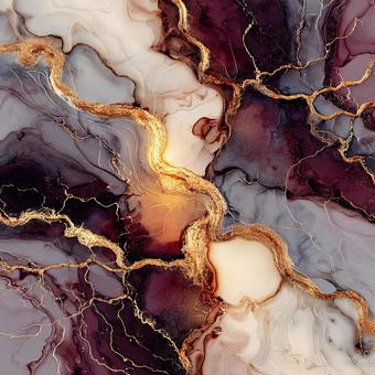 ゴールドが輝く流れるようなアート ゴールドが輝く流れるようなアートの写真