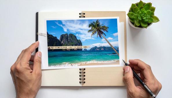 ノート写真を貼ってアルバムを手作り ノート写真を貼ってアルバムを手作りの写真