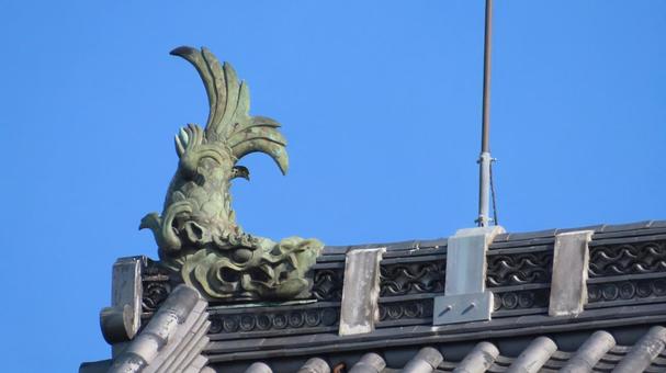 名古屋城　本丸　西南隅櫓の鯱　北側 名古屋城,尾張徳川家,御三家の写真素材