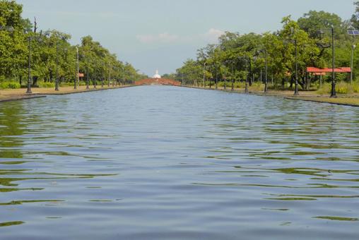 ルンビニ園の運河 ネパール 2 ルンビニ園の運河 ネパール 2 運河,ルンビニ,ネパールの写真素材