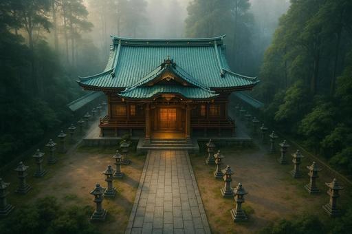 森の中の神殿の写真