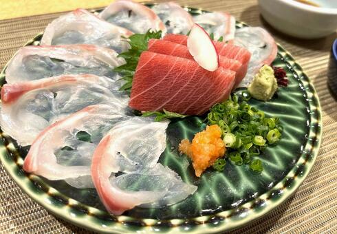 刺し身盛り合わせ お刺身,刺し身,和食の写真素材