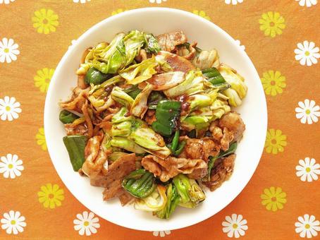回鍋肉 上から見た画 回鍋肉 上から見た画 回鍋肉,中華料理,和食の写真素材