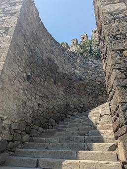 ラバティ城の城塞へ続く階段 階段,ラバティ城,ロミザ城の写真素材