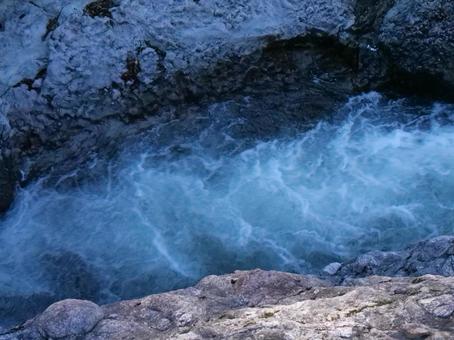 はねこし峡の流れ はねこし峡,峡谷,谷川の写真素材