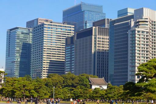 東京丸の内のオフィス街　１ オフィス街,ビル,丸の内の写真素材