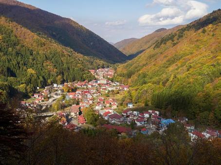 秋の桧枝岐村 秋の桧枝岐村の写真