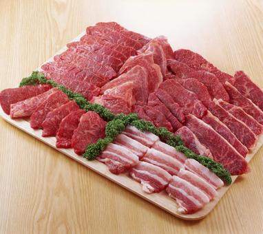 牛・豚 集合 牛・豚 集合 肉集合,肉,牛肉の写真素材