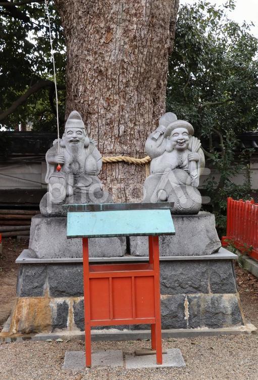長田神社　えびす様と大黒様 長田神社,ながたじんじゃ,えびす様の写真素材