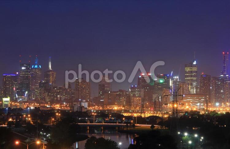 オーストラリア　メルボルンの市街地の風景 外国,海外,メルボルンの写真素材