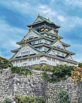 Photo, osaka castle, city, osaka, 