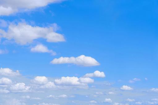 青空と雲 空,青空,夏の写真素材