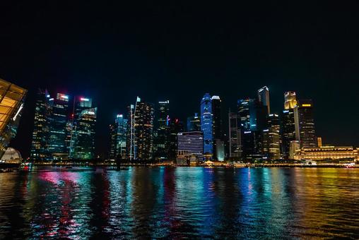 【シンガポール】マリーナベイサンズの周辺 シンガポール,マリーナベイサンズ,ベイフロントの写真素材