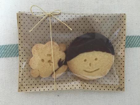 プレゼントの手作りクッキー クッキー,手作りクッキー,チョコレートの写真素材