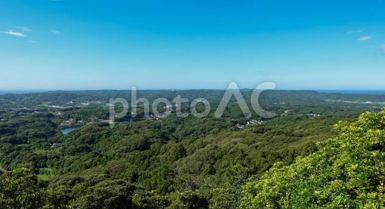 【壱岐】岳の辻展望台からの風景 岳の辻展望台,中央展望台,壱岐の写真素材