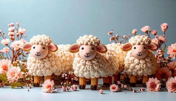 羊のクッキーの写真
