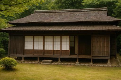 古き良き伝統的な日本家屋 古き良き伝統的な日本家屋の写真