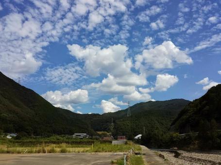 Photo, blue sky, cloud, scales of clouds, 