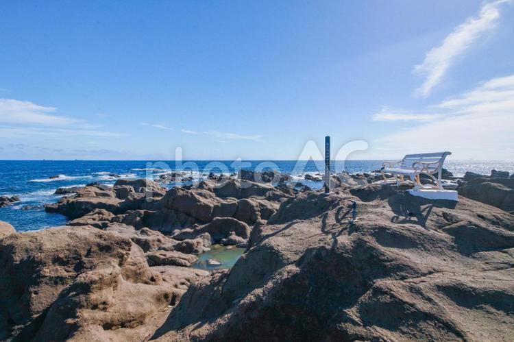 ラバーズベンチ 野島崎,ラバーズベンチ,サンライズの写真素材