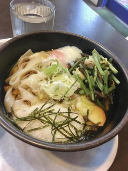 山菜きしめん 山菜,きしめん,うどんの写真素材