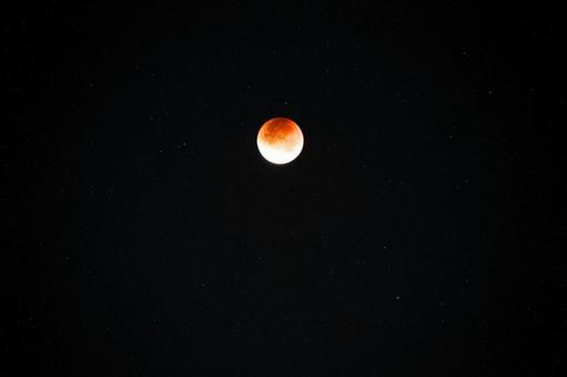 皆既月食と無数の星々 皆既月食と無数の星々の写真