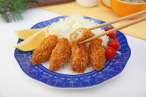 カキフライ カキフライ,揚げ物,フライの写真素材