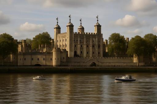 テムズに映るロンドン塔 テムズに映るロンドン塔の写真