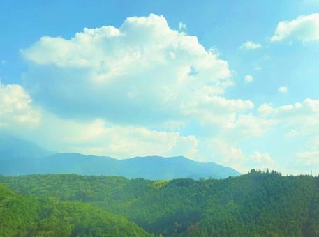 山と空の風景の写真