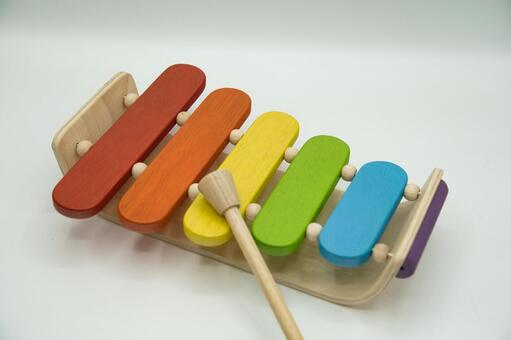 カラフルな知育おもちゃの楽器 木琴,シロフォン,打楽器の写真素材