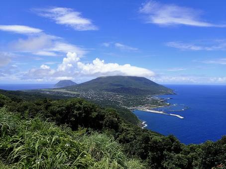 八丈島 八丈島,離島,八丈富士の写真素材
