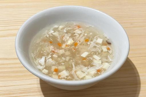 玉子スープ 玉子スープ,スープ,豆腐の写真素材