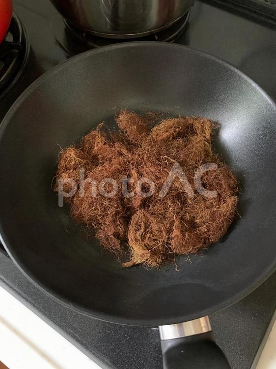 自家製のとうもろこし茶作り とうもろこし茶,雌しべ,ひげの写真素材