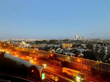 千葉県 幕張2 千葉県 幕張2 東関道,空,景色の写真素材