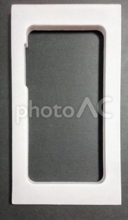 スマホの形をしたクッション材　デジタル機器関連写真 スマホ,クッション,型の写真素材