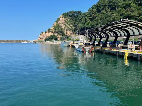 夏の漁港 漁港,港,笹川流れの写真素材
