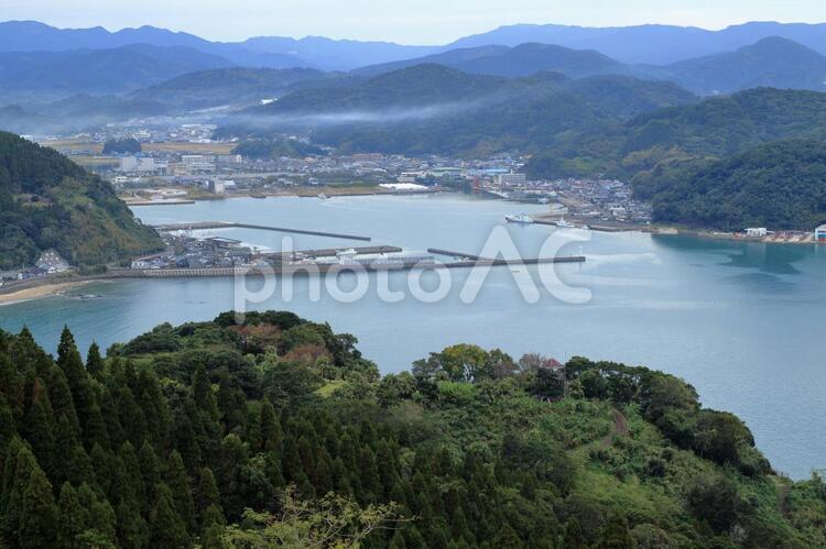 南郷町の町並み　宮崎県日南市 町並み,風景,眺望の写真素材