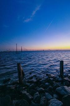 Underwater electric pole, JPG