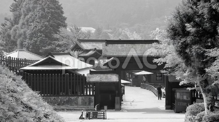晩夏　東海道箱根関所江戸口御門 箱根関所,晩夏,江戸口御門の写真素材